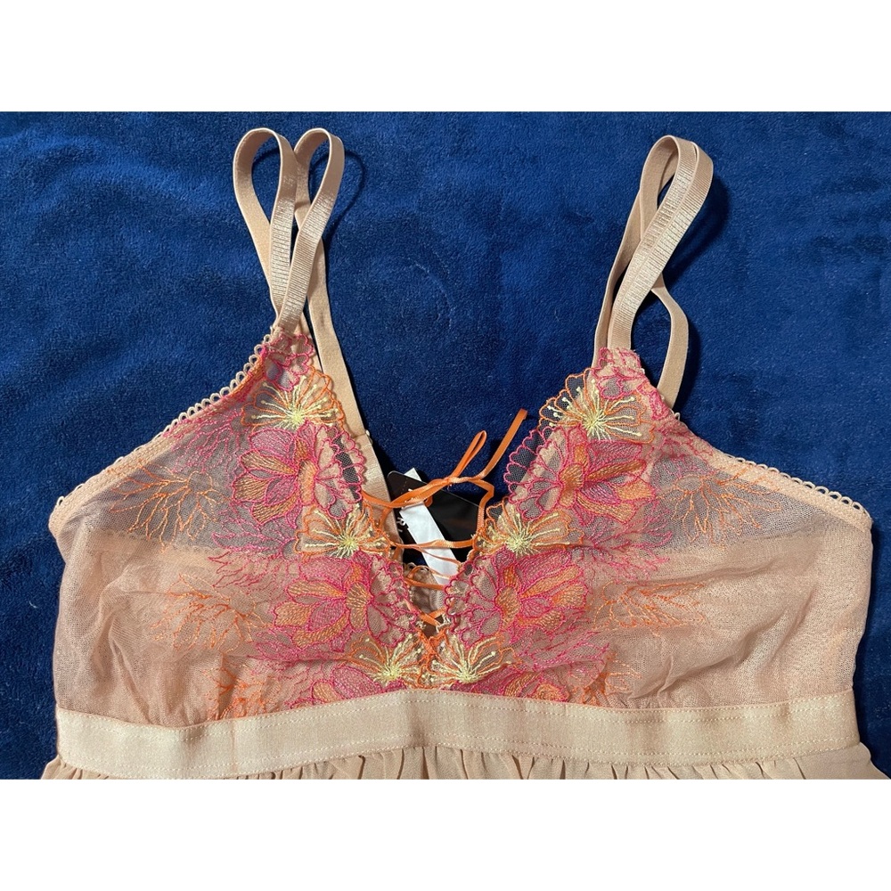 Torrid Rose Dust Lace Babydoll Lingerie Set w/ Panty NWT SZ 0 (12) - Picture 5 of 14